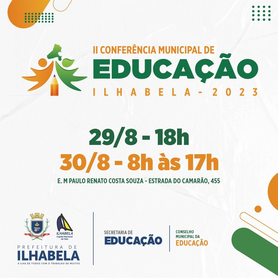 II Conferência Municipal de Educação de Ilhabela segue com inscrições abertas