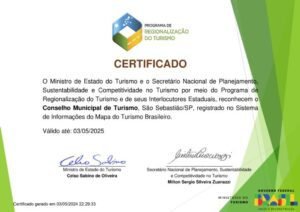 Saiba mais sobre São Sebastião, município certificado como integrante do Mapa do Turismo Brasileiro na categoria ‘A’.