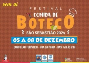 Descubra o Festival Comida de Boteco em São Sebastião, de 5 a 8 de dezembro, com diversas opções gastronômicas e programação cultural. Saiba mais! 🚀📰