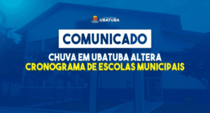 Ubatuba suspende aulas em duas escolas municipais após fortes chuvas