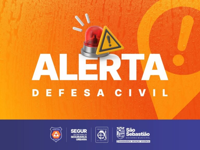 Defesa Civil alerta risco de deslizamento em São Sebastião